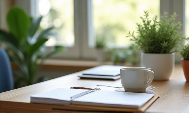 Individual finding balance between work and life in a peaceful setting